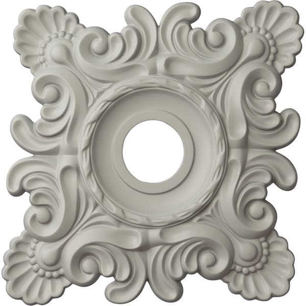 Ekena Millwork Crawley Ceiling Medallion (Canopies up to 6 3/4"), 18"W x 18"H x 3 1/4"ID x 1 1/2"P, Pot of Cream CM18CRPCF - main